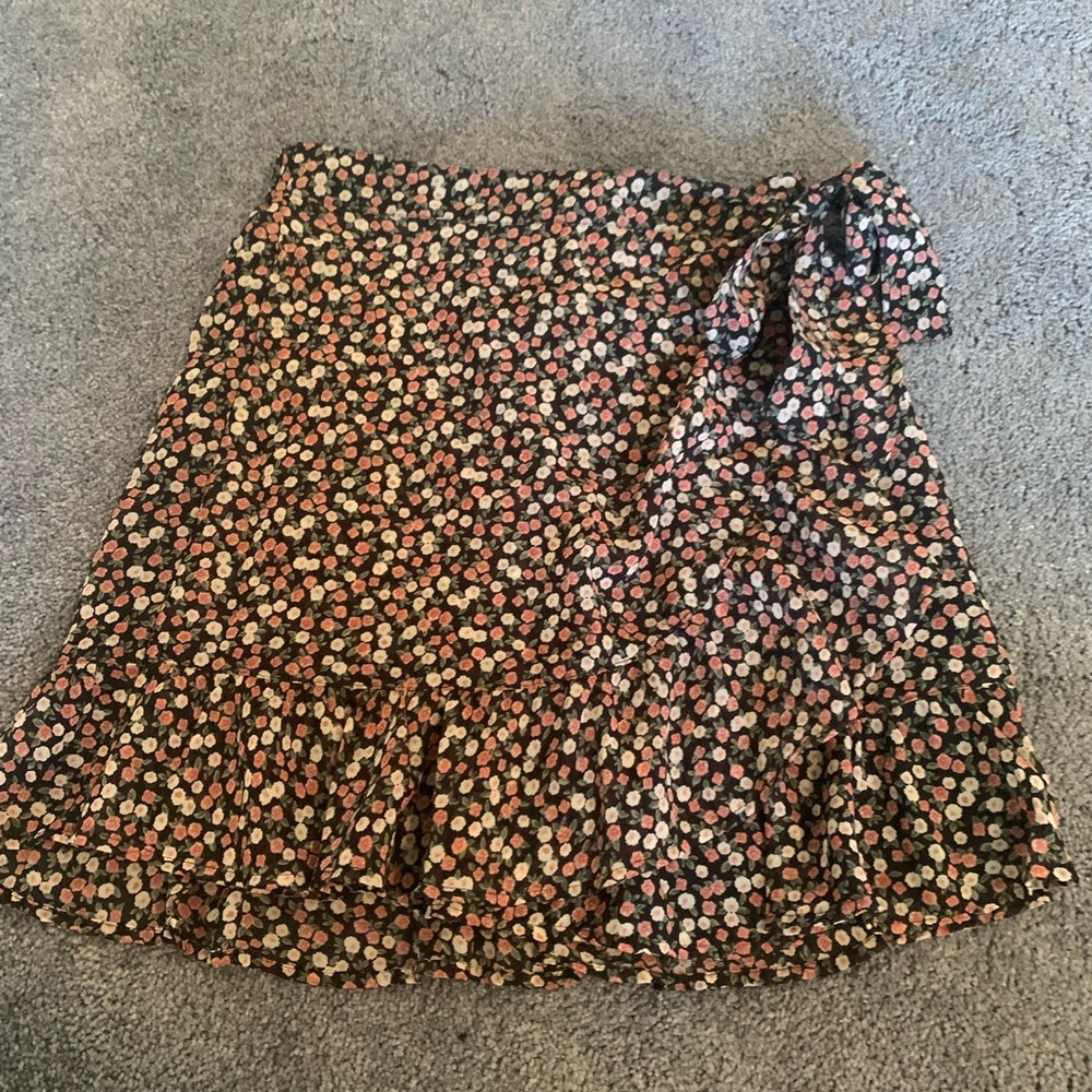 Floral wrap skirt